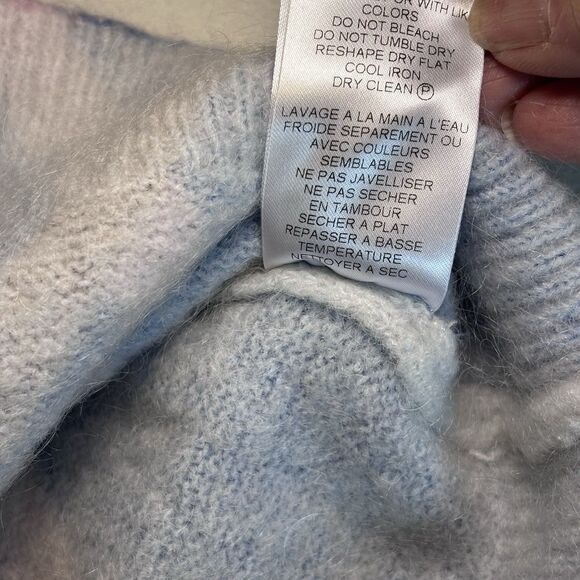 Bianco & Blu Mohair/Wool Blend Blue&Pink Knit Sweater Size Medium made in Italy - Picture 14 of 15